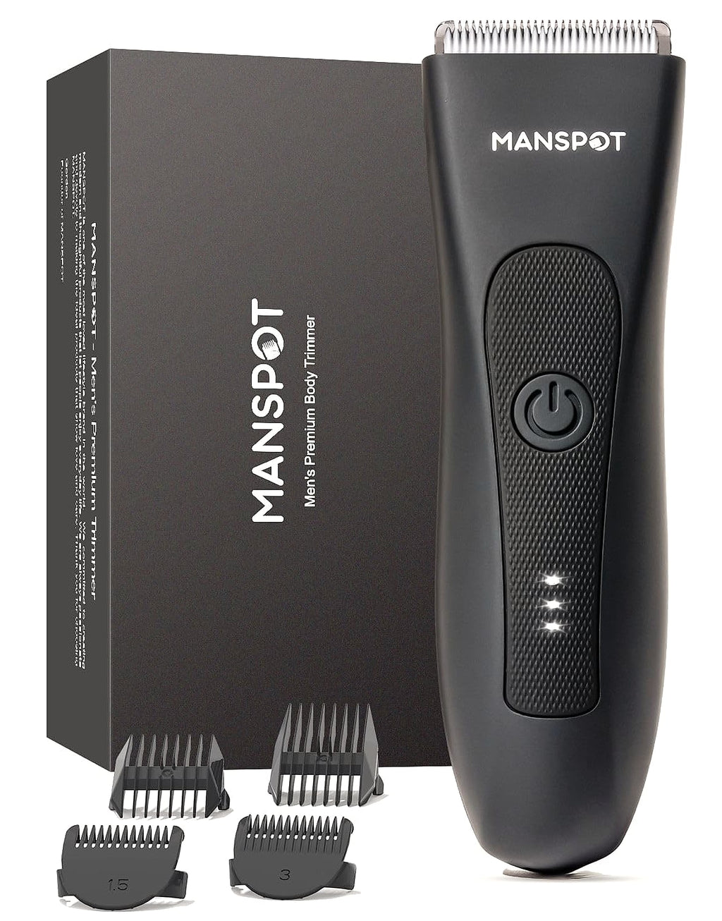MANSPOT Groin Body Hair Trimmer with 4 Guards and Ceramic Blades