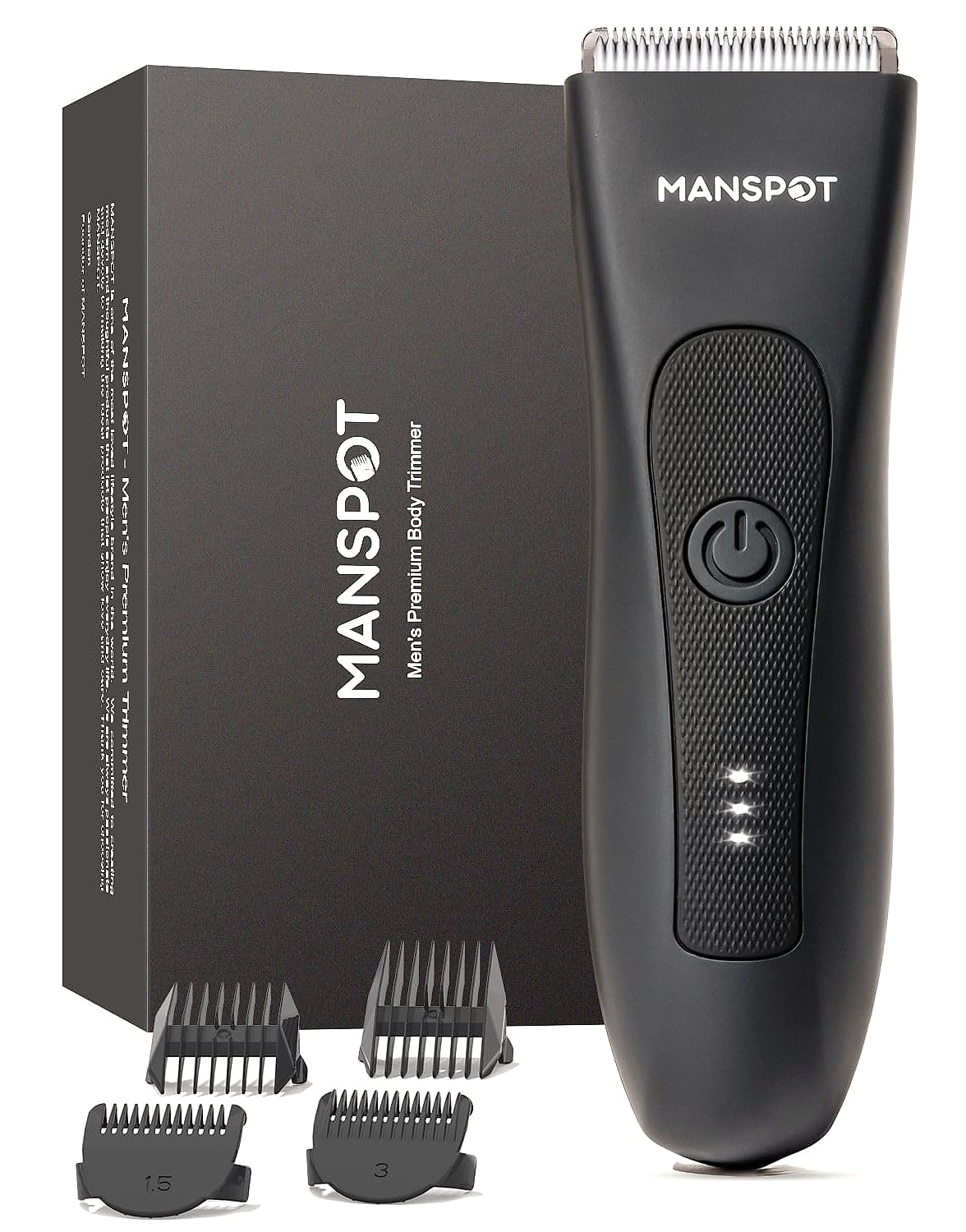 MANSPOT Groin Body Hair Trimmer with 4 Guards and Ceramic Blades