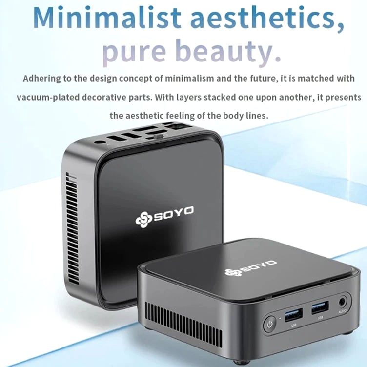 SOYO M4 PLUS2 Mini PC with Intel N150 16GB RAM 512GB SSD Windows 11 Pro