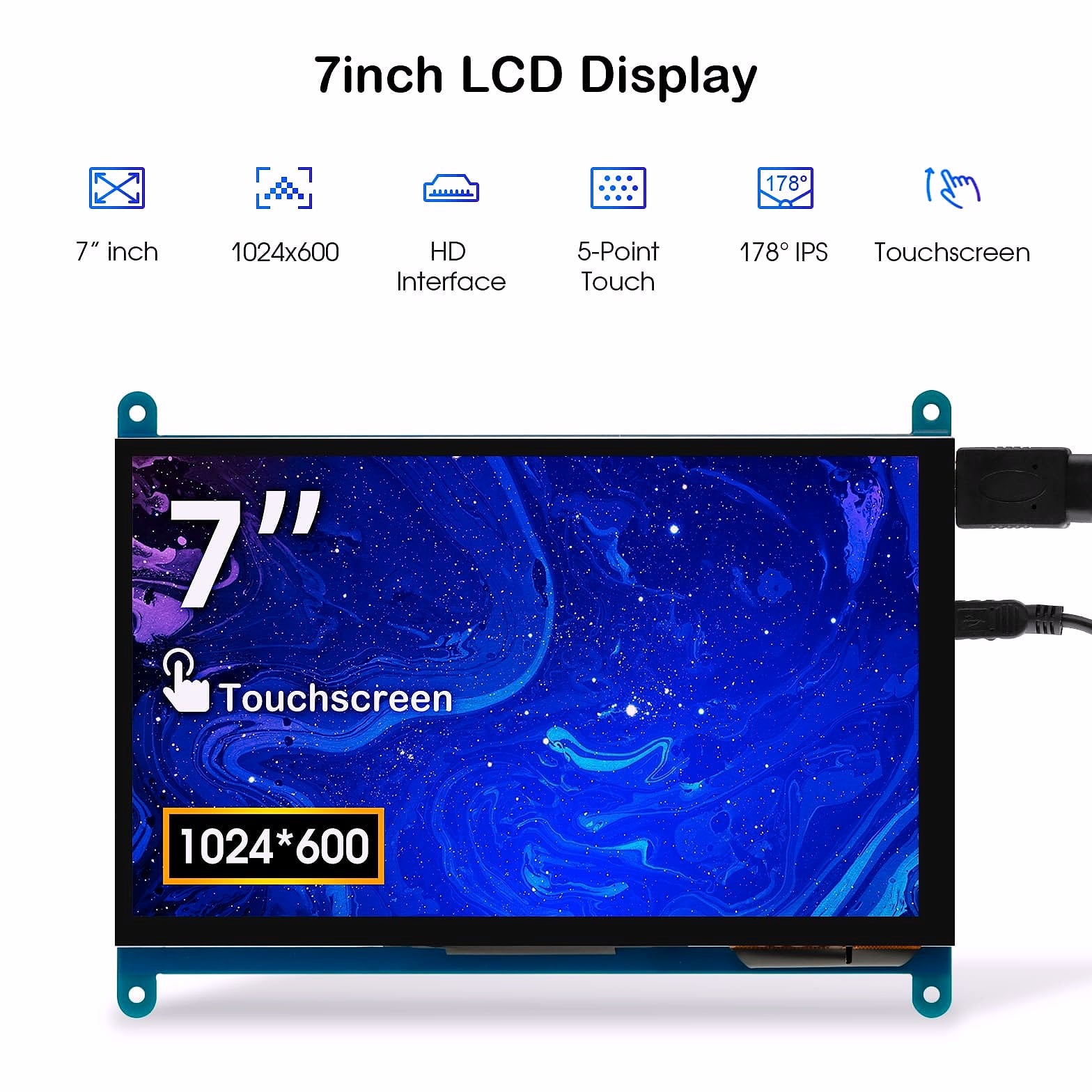 ELECROW 5" Resistive and 7" Capacitive Touch Screen Display Kit