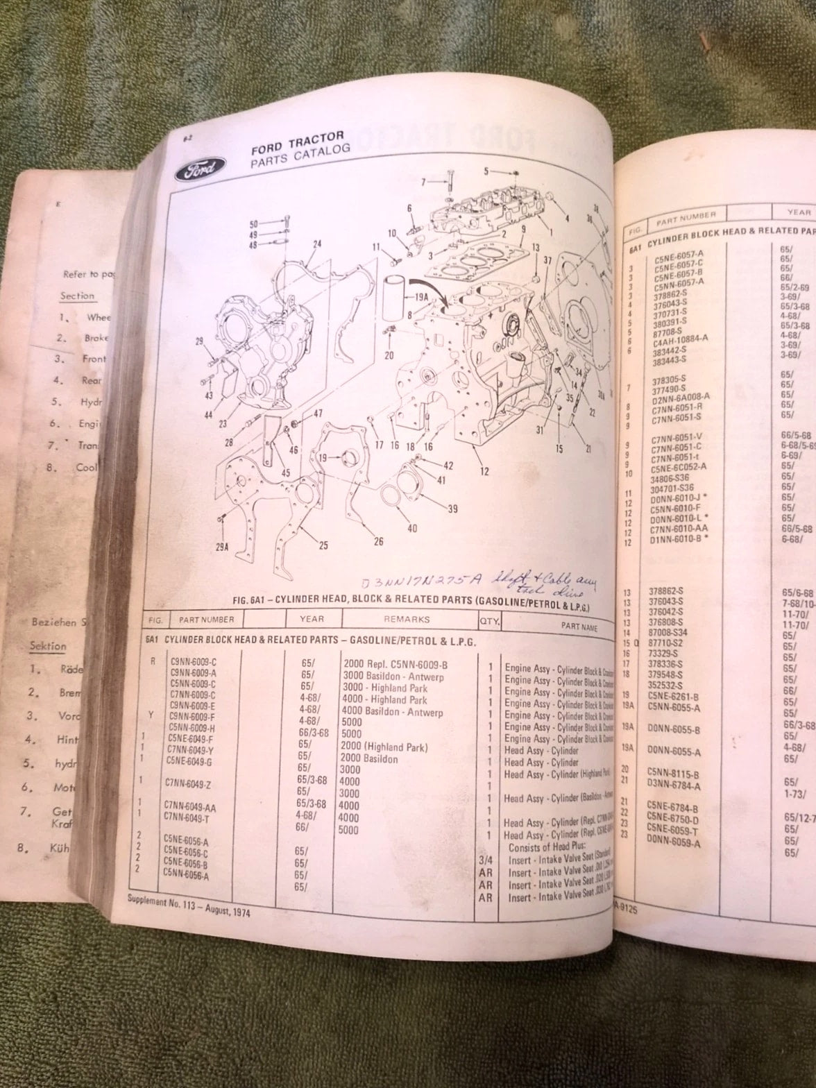 Ford Tractor parts and accs catalog 1965-75 Ford 2000, 3000, 4000, 5000, 7000