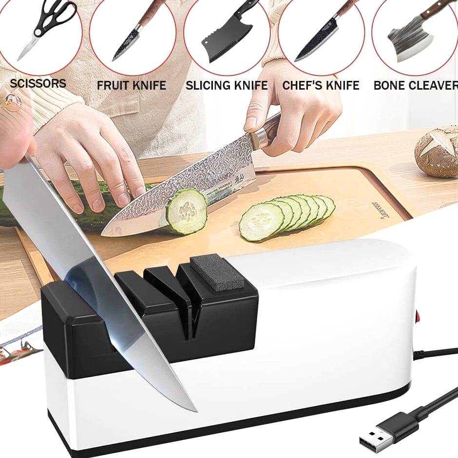 Professional Electric Knife Sharpener 3 Stage Chef Knife for Quick Sharpening US