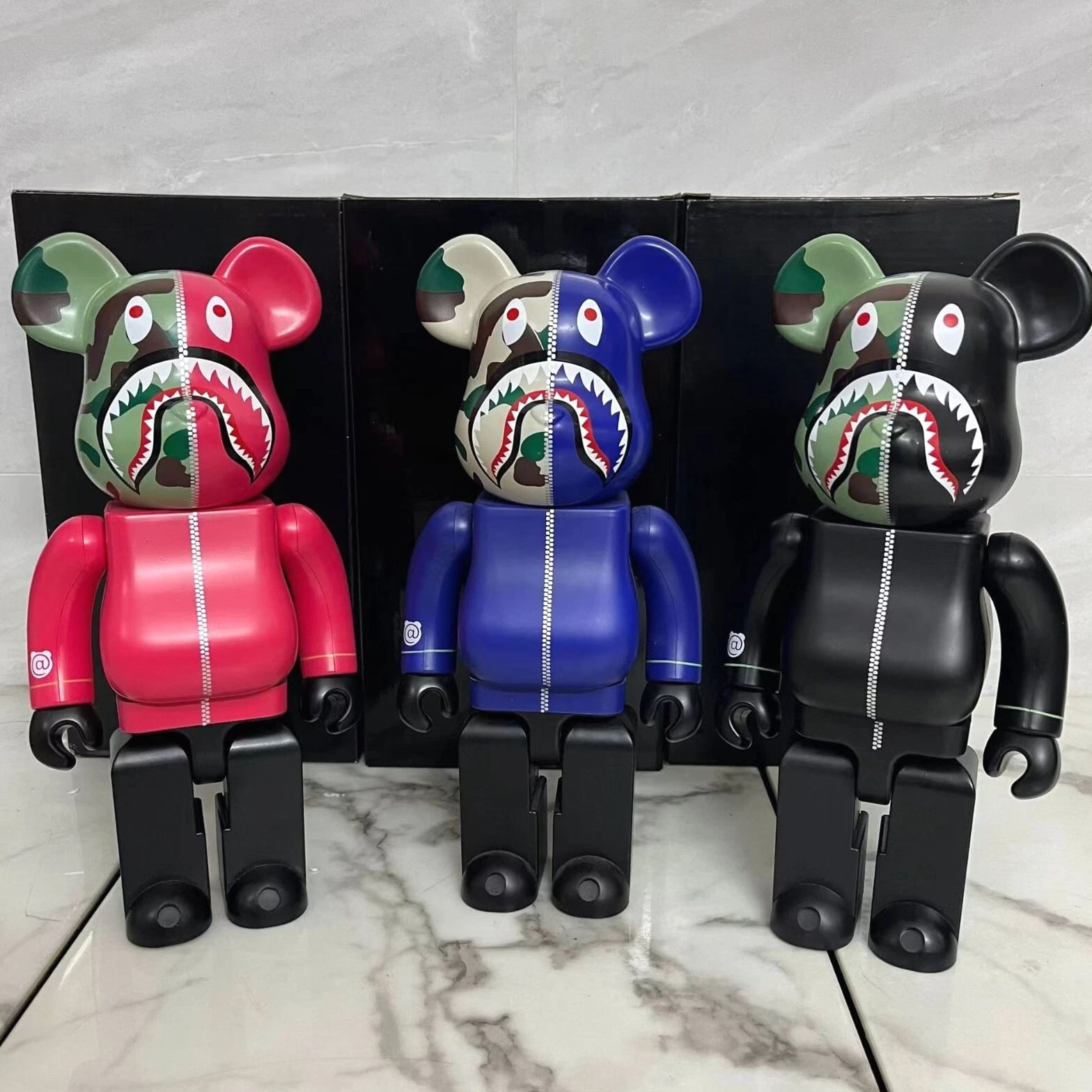 400% Bearbrick A BATHING APE Shark Series Action Figure Art Toy Collectible Gift
