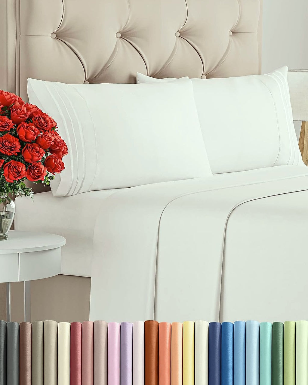 CGK Unlimited Queen Sheet Set with Deep Pockets and Soft Microfiber