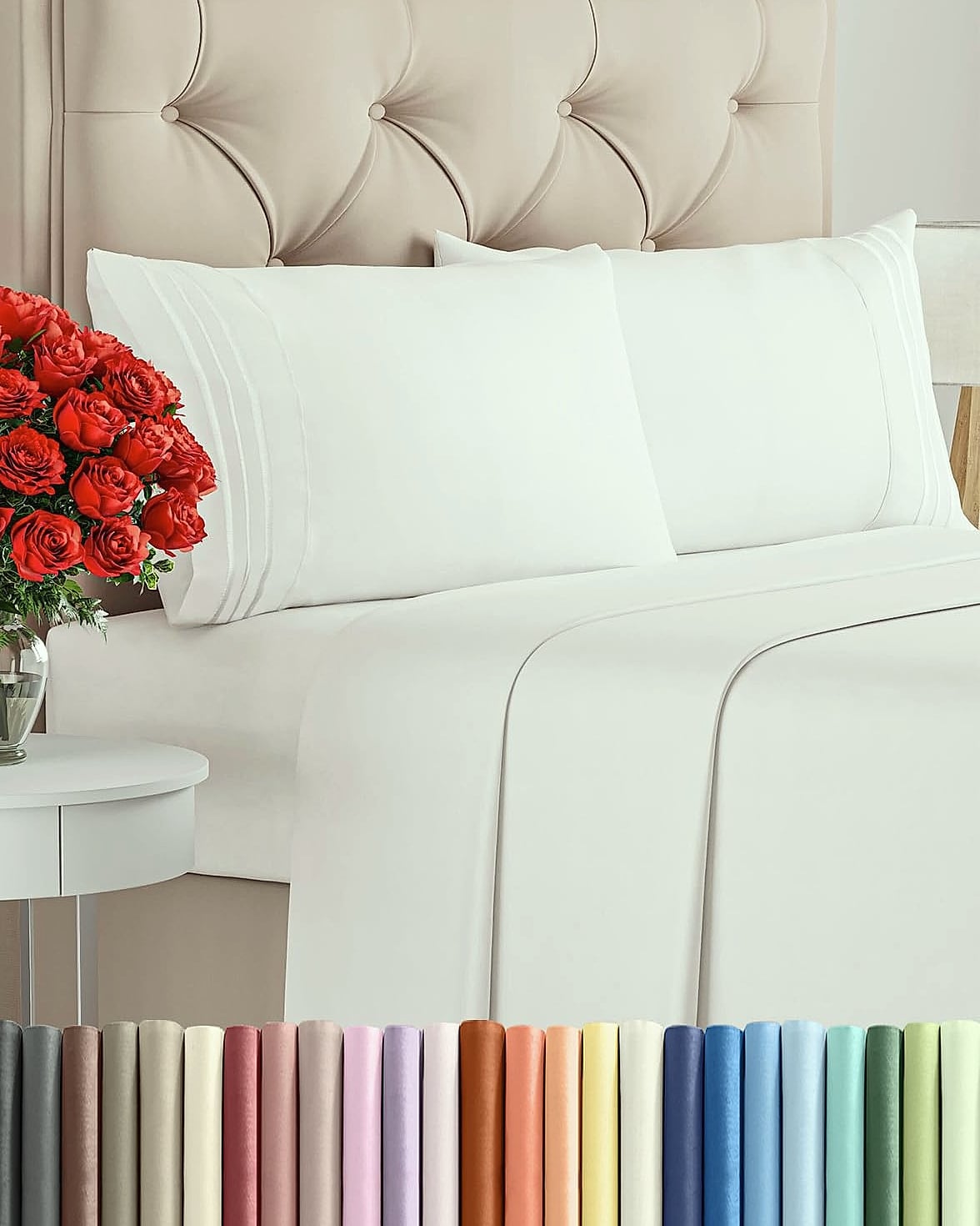 CGK Unlimited Queen Sheet Set with Deep Pockets and Soft Microfiber