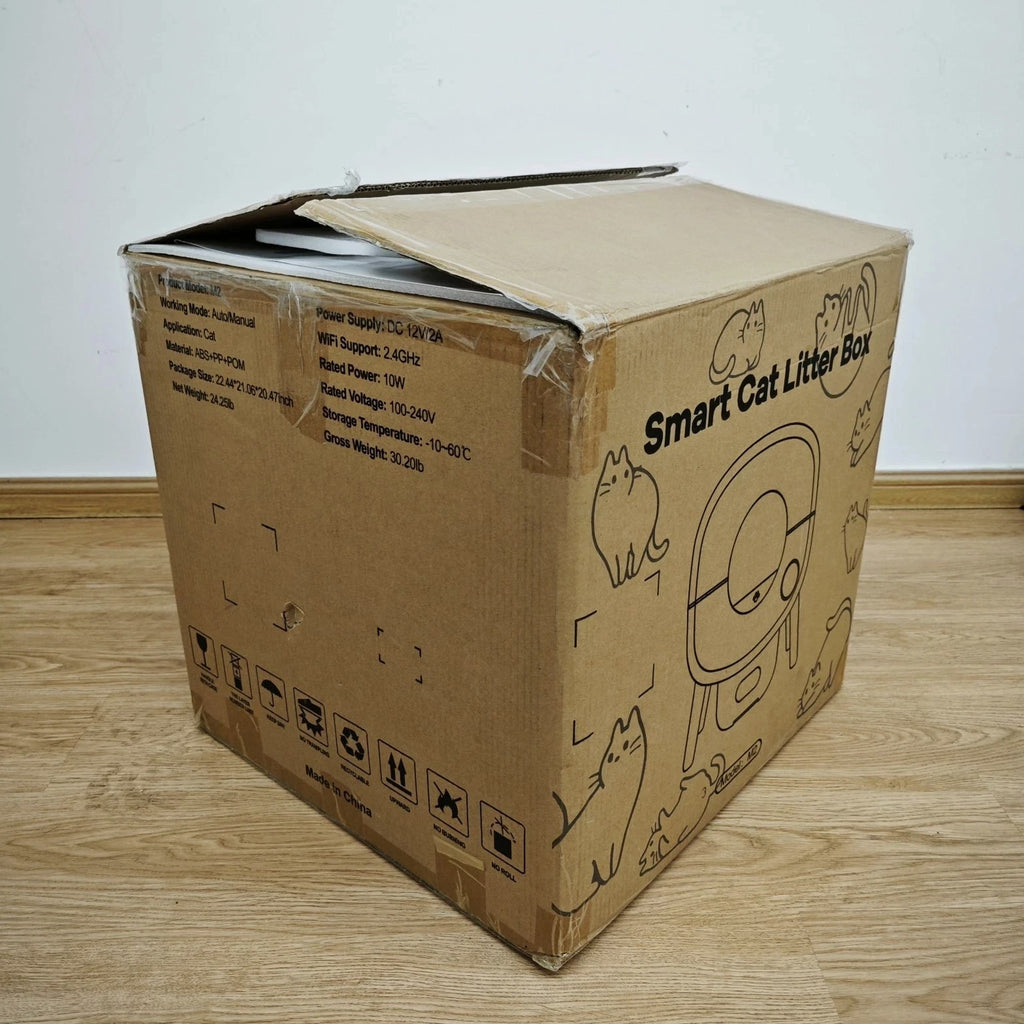 Used 95LAuto Self-Cleaning Cat Litter Box, APP Control, Multi-Cat, Safety Sensor