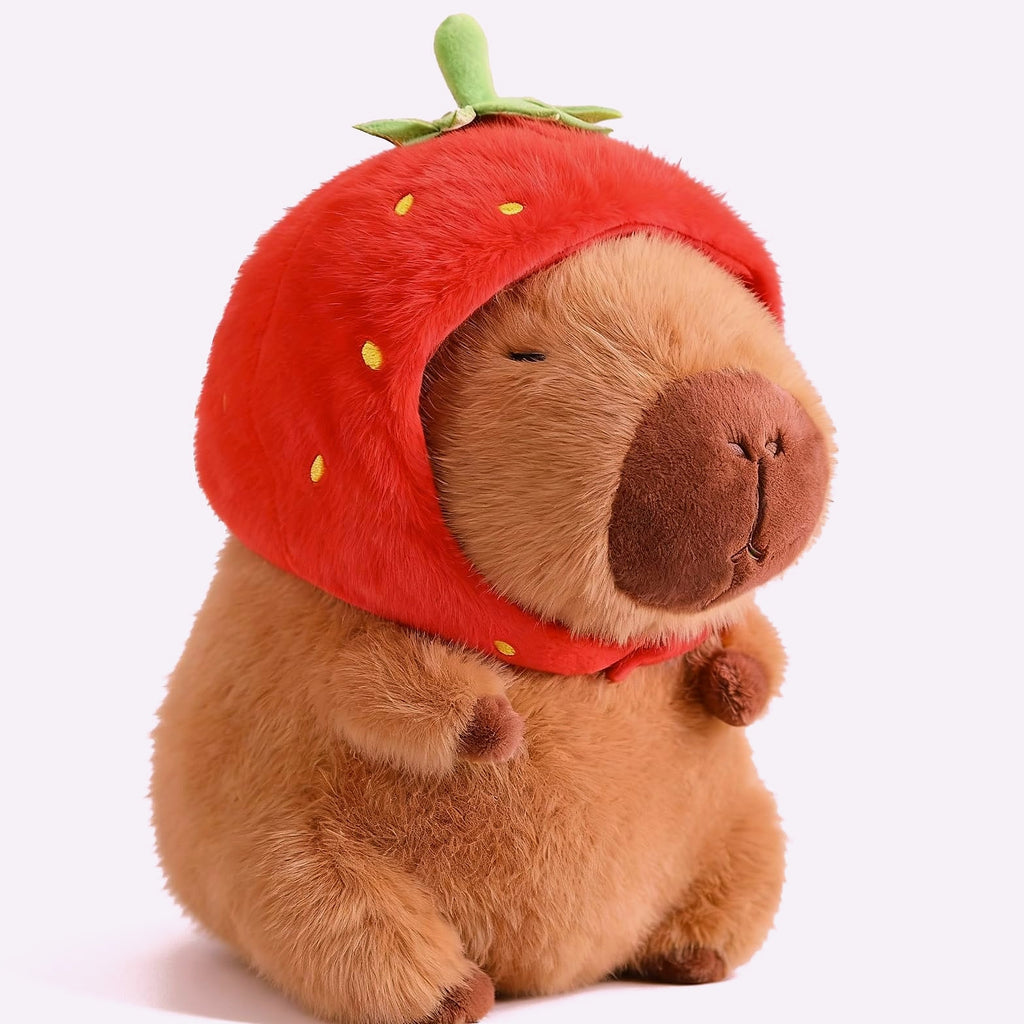 Wonfirang Capybara Plush Toy with Detachable Turtle Backpack