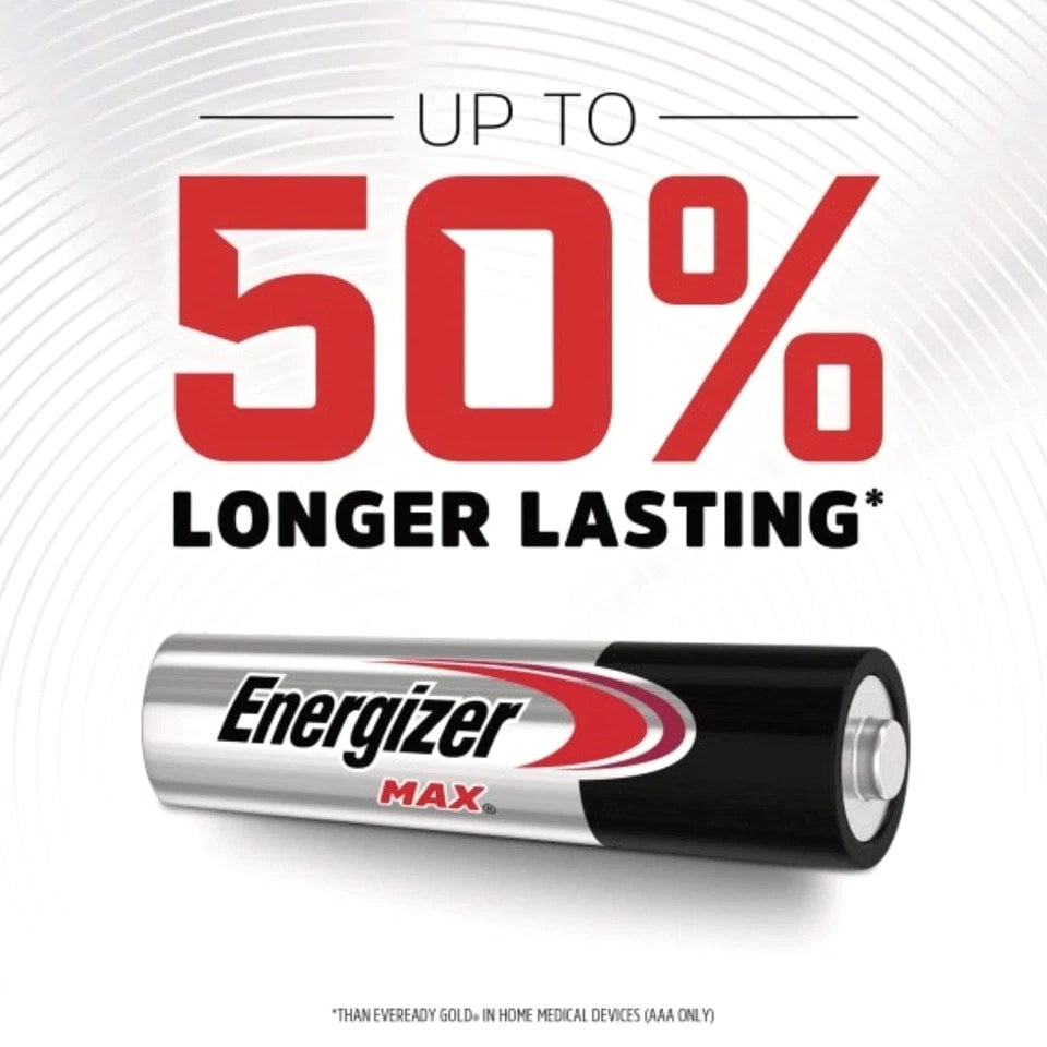 Energizer E92PK MAX 1.5 V AAA Alkaline Batteries (4/PK) New