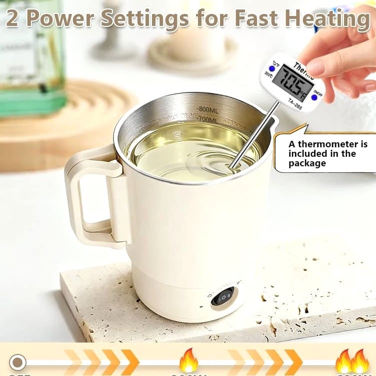 Electric Wax Melting Pot Kit with Thermometer, 800ML Wax Melter for Candle Ma...
