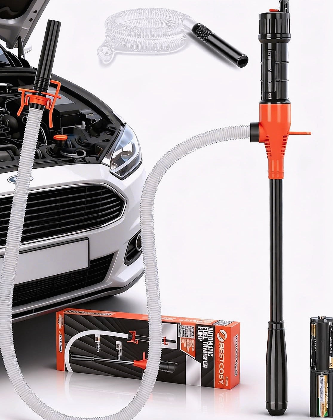 BestCosy 2.4 GPM Electric Fuel Transfer Pump with 47 Inch Hose
