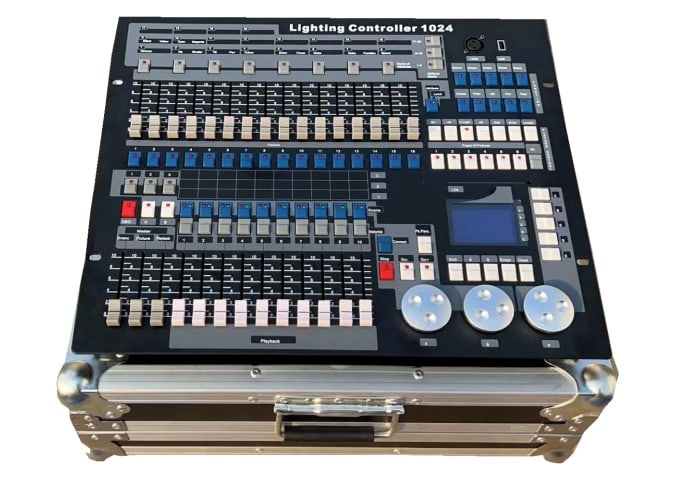 US dmx512 DJ Lighting controller 1024 console Pro stage light Control+road case