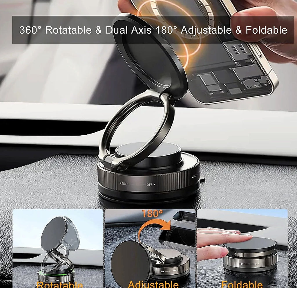360° Rotatable Vacuum Magnetic Car Phone Mount