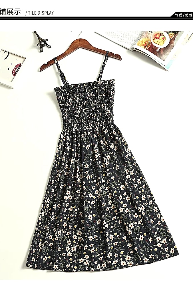 XIBUSANA Chiffon Mini Dress Sleeveless High Waist Summer