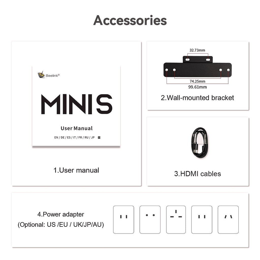 Beelink Mini S12 Intel N95 Mini PC, 12GB RAM 256GB SSD