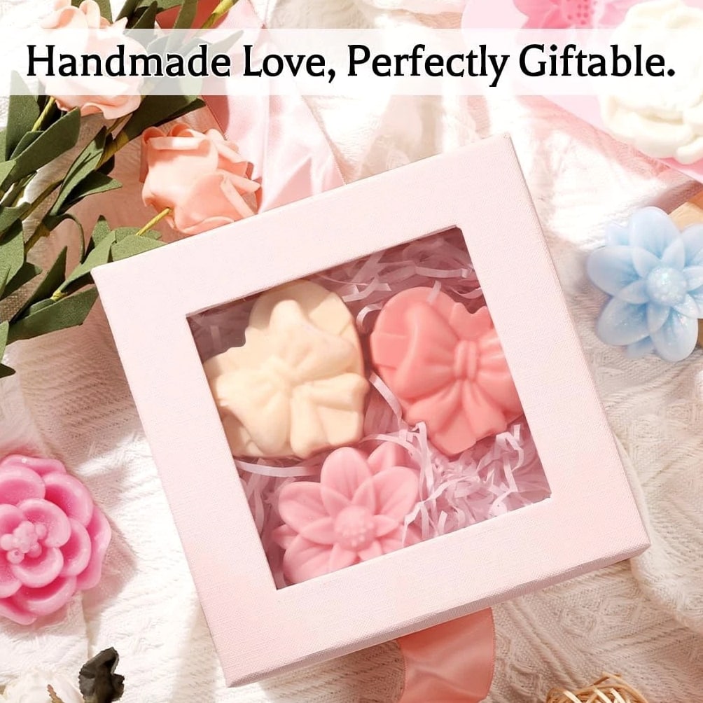 Silicone Soap Molds 3 Pcs, Rectangle Molds for Soap Making, 6 Cavity Design