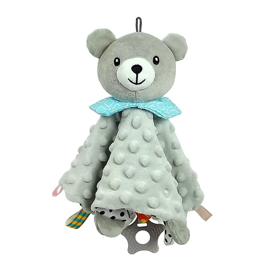 Datgo Elephant Baby Comforter Blanket with Rattle Toy
