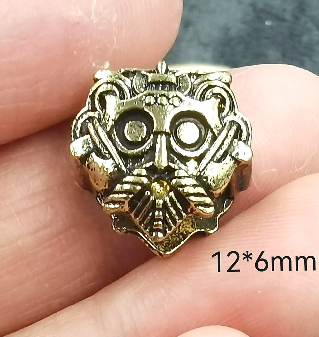 Nostalgia Viking Rune Bear Paw Beads Charms Hair Bead Set