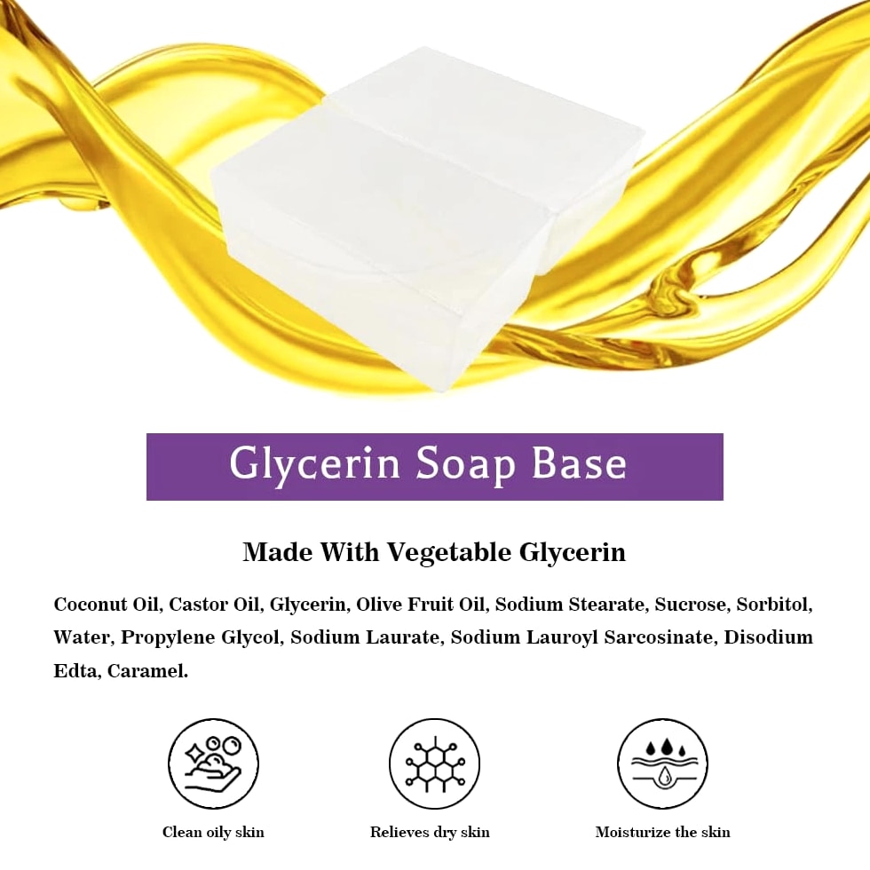5.2 Lbs Clear Glycerin Soap Base, Natural Melt & Pour Glycerin Base for Soap Making