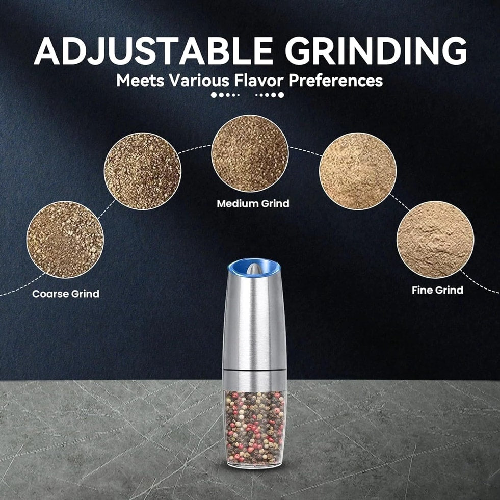 Rechargeable Electric Salt and Pepper Grinder, Adjustable Electric Salt and8190