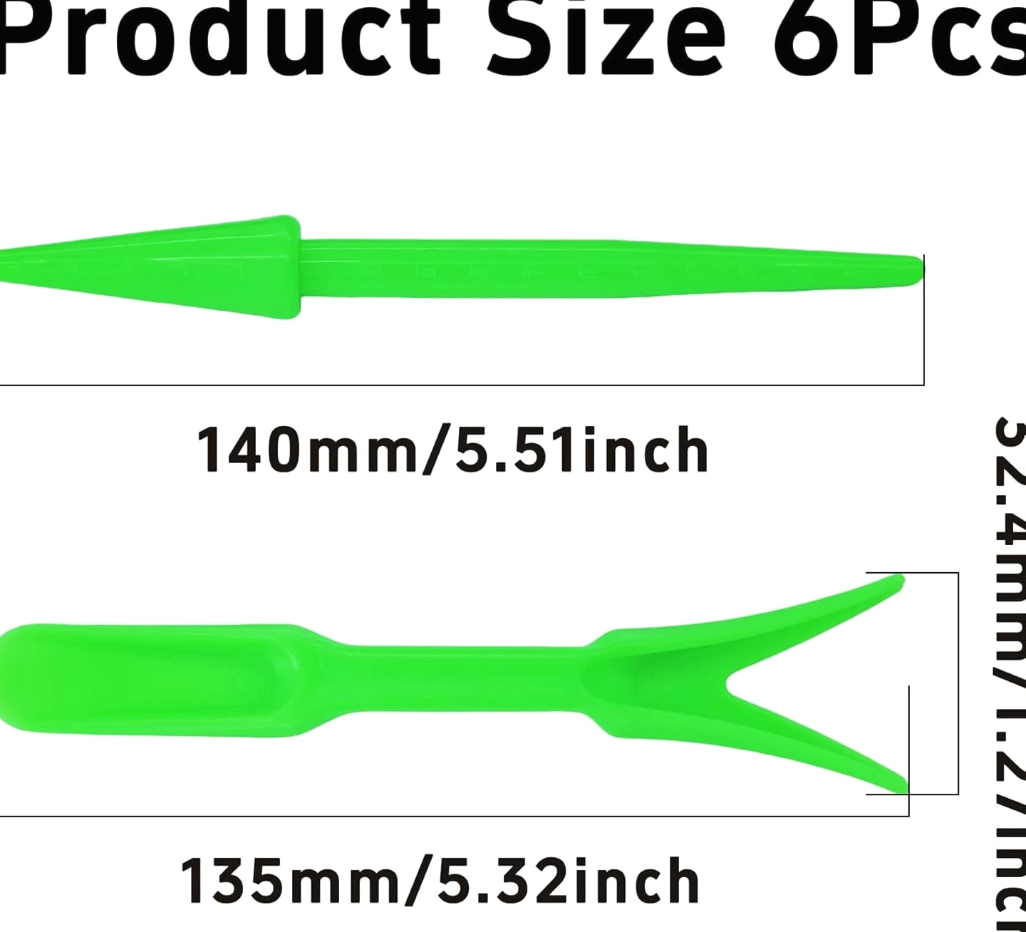 6PCS Mini Garden Hand Succulent Transplanting Tools Set, Plastic Seedling Dibber