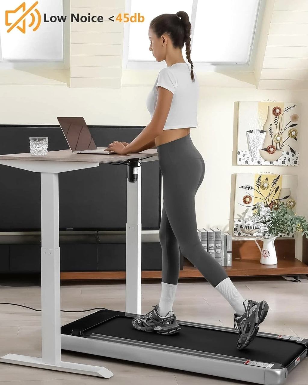 2.25HP Walking Pad Treadmill with Remote, Incline Walking Pad, Home Use