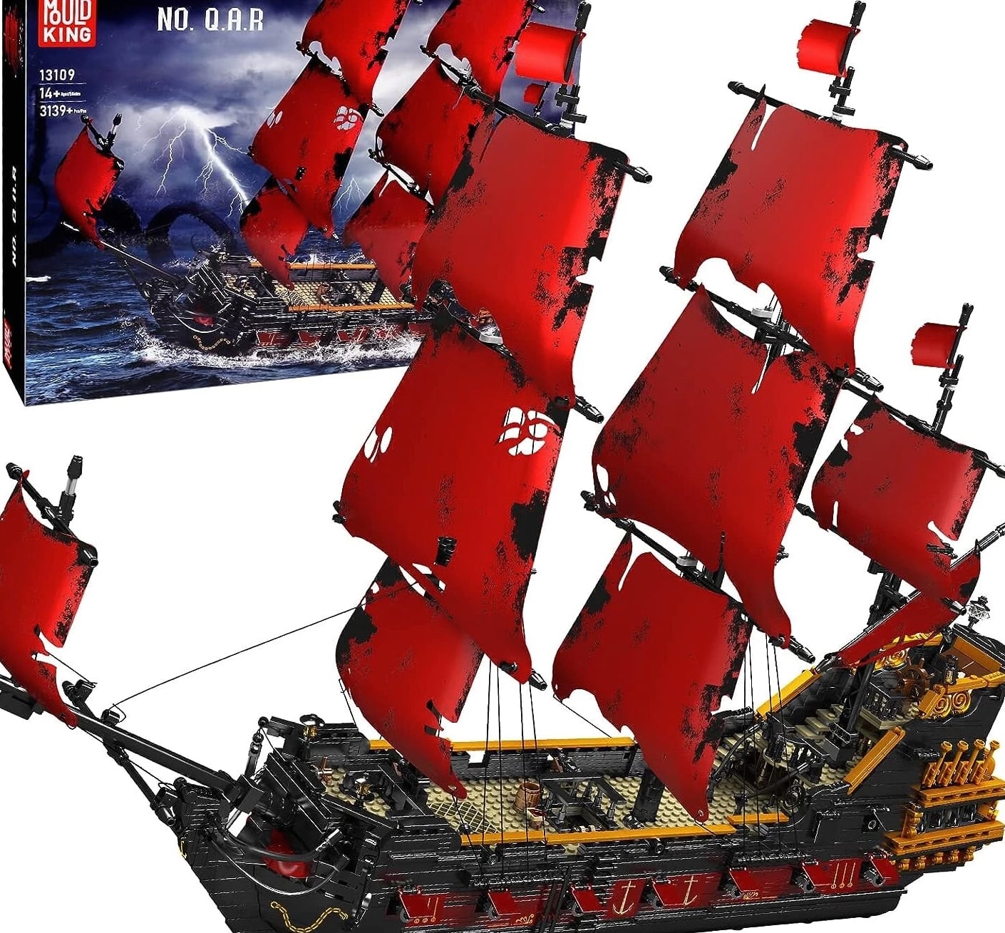 Mould King 13109 Queen Anna's Revenge Pirates of the Caribbean Pirate Ship