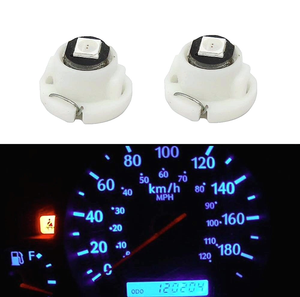WLJH 10x Yellow T4.7/T5 Neo Wedge 3030 SMD LED Dashboard Bulbs