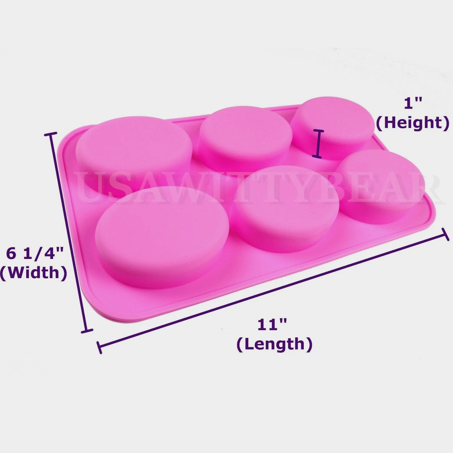 6 Cavity DIY Handmade Oval Silicone Mold for Soap Bar