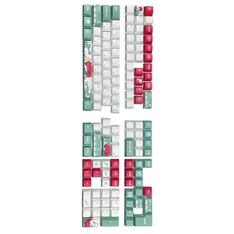 Full Keycap Set with Unique Coral Sea Design for 61/64/68 Mechanical Keyboards