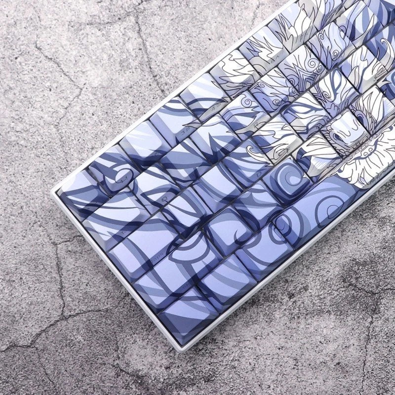 Translucent Side Printed Keycap Set For 136Keys Mechanical Keyboard Keycaps
