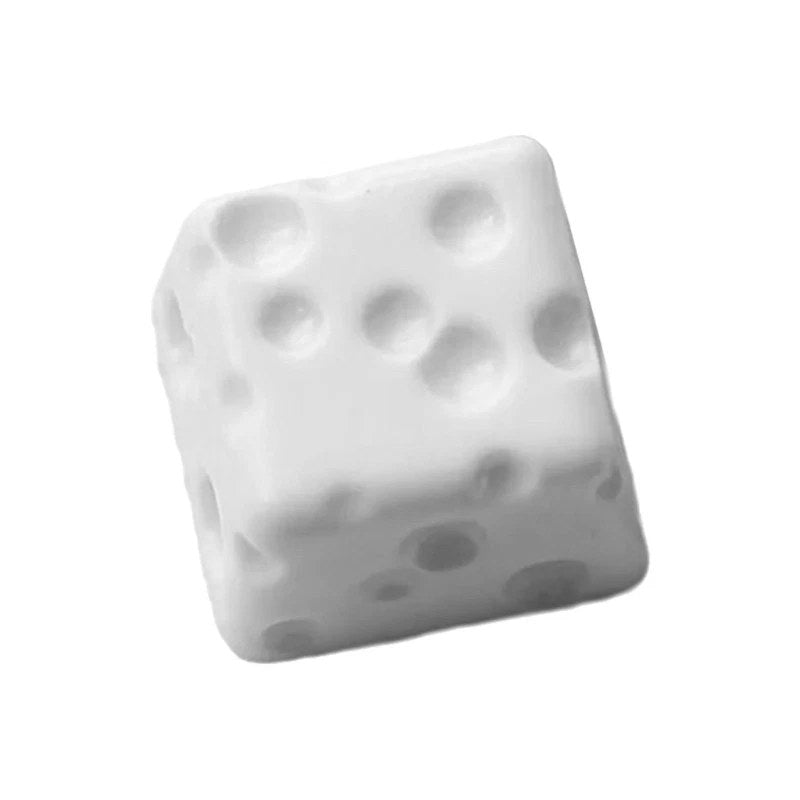 Handmade Cheese Themed Resin Keycap for Crossed Stem Mechanical Keyboards
