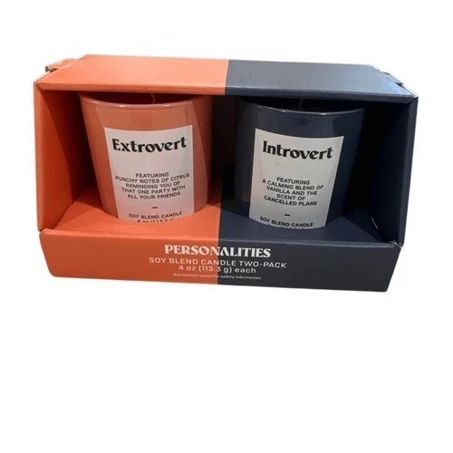 2pk Introvert Extrovert Jar Candle Set 4oz Citrus Vanilla Room Essentials