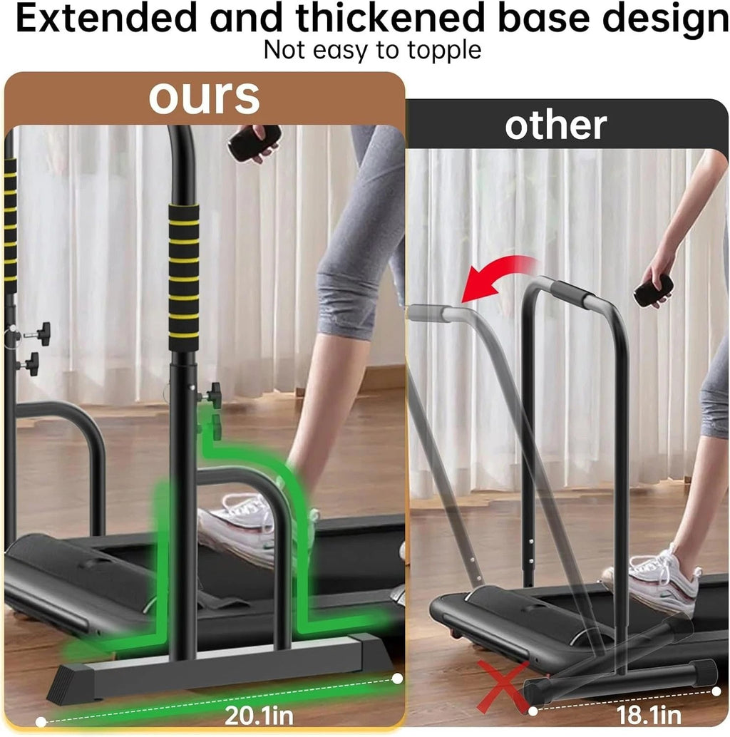 Adjustable Walking Pad Handle - Black/Yellow=