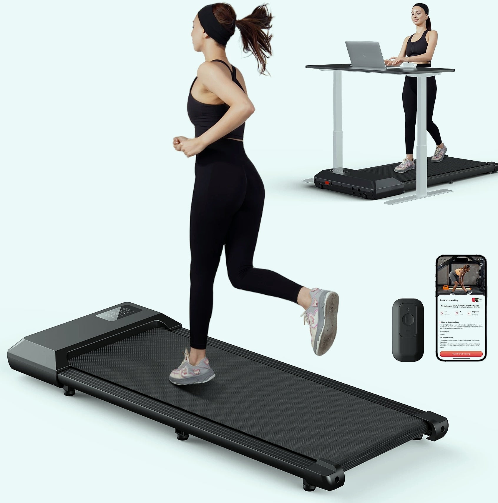 Superun 2.5HP Treadmill Walking Pad Home Fitness Machine