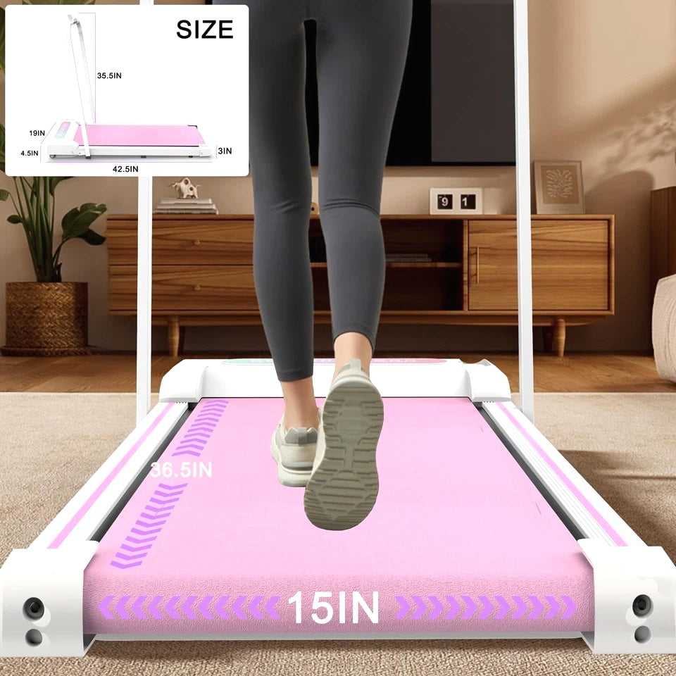 2 in 1 Under Desk Treadmill Portable Walking Pad Jogging Machine for Office