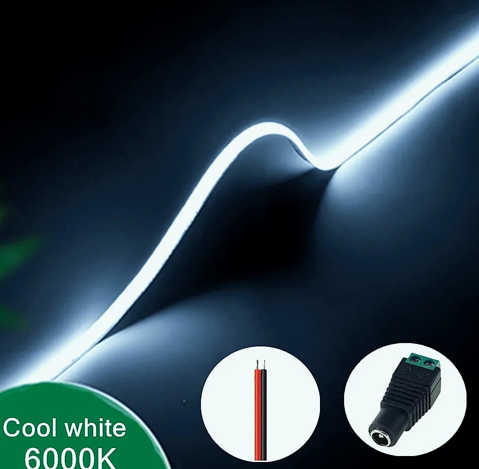 3mm COB LED Strip 12V Dimmable Flexible Light 400LEDs