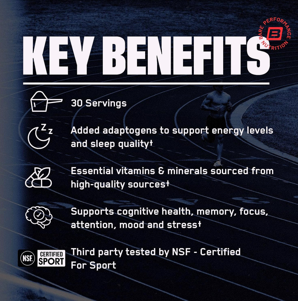 Bare Performance Nutrition Strong Multi-Vitamin with Adaptogens