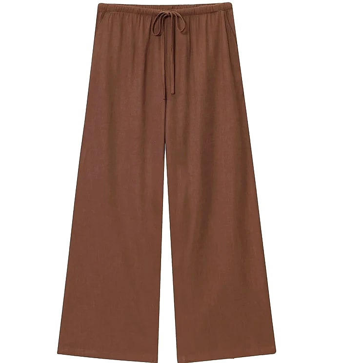 HXAO Women's Baggy Wide Linen Pants High Waist Casual