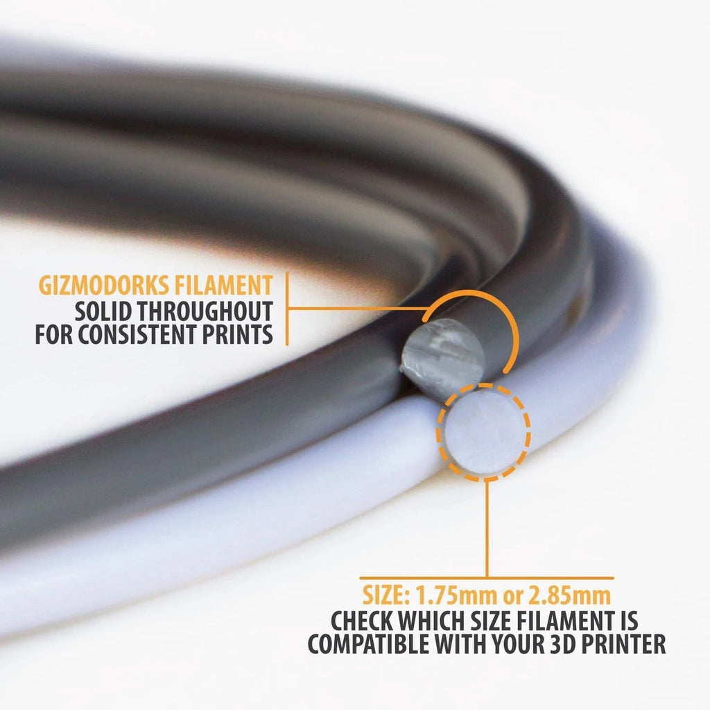 Flexible TPU Filament for 3D Printers 1.75mm 200g - White