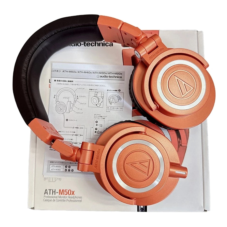 NEW Audio-Technica ATH-M50X Professional Over Ear Headphones - Orange