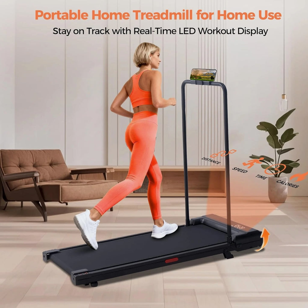 Walking Pad Treadmill with Incline, 2026 Upgrade Portable Under Desk Treadmill with Handles