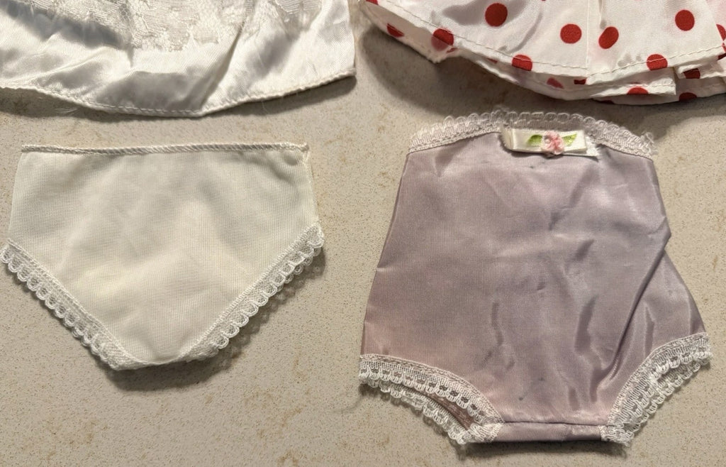 Vintage Lot of Small Doll Clothes Dresses and Underpants