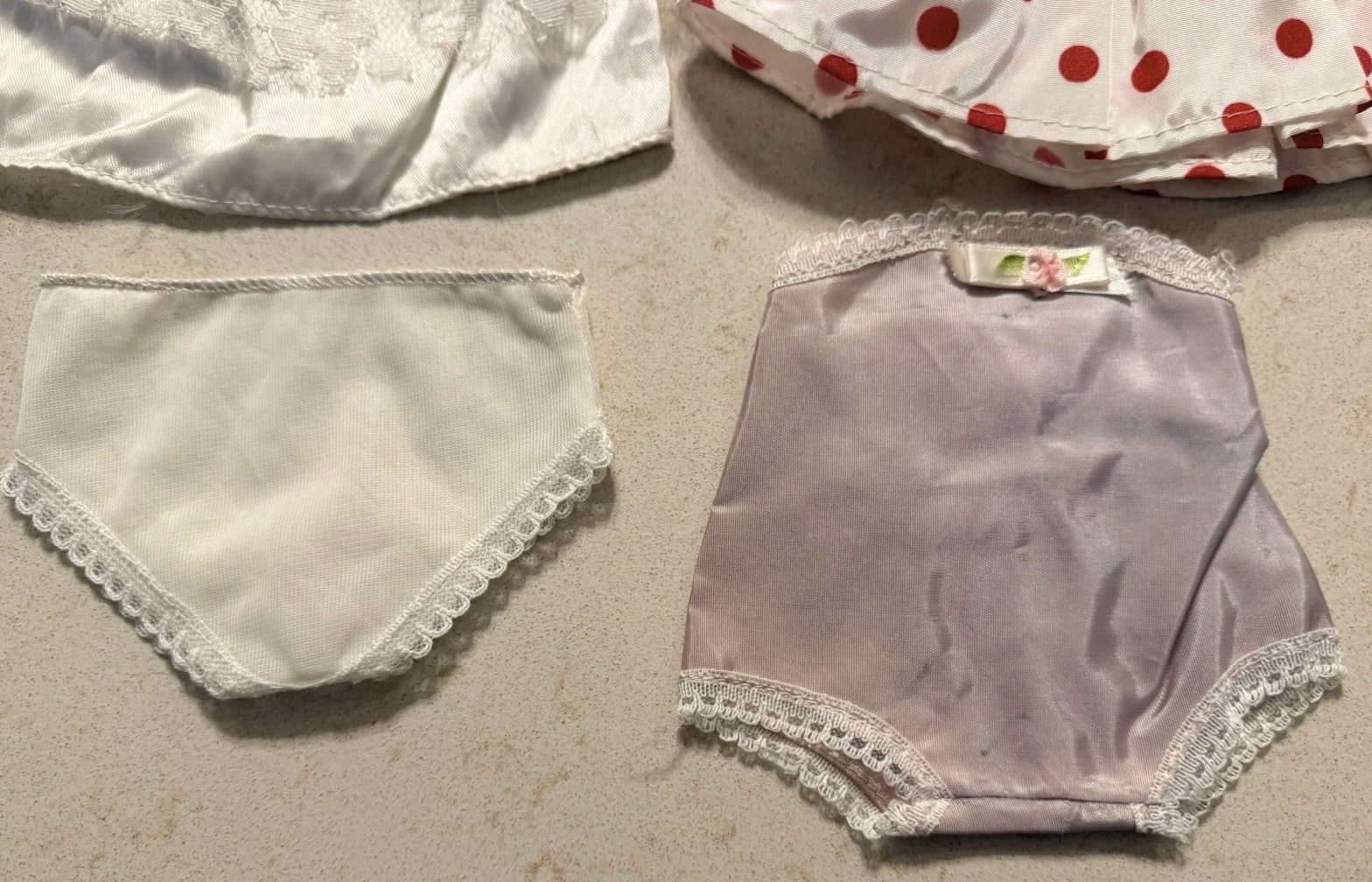 Vintage Lot of Small Doll Clothes Dresses and Underpants