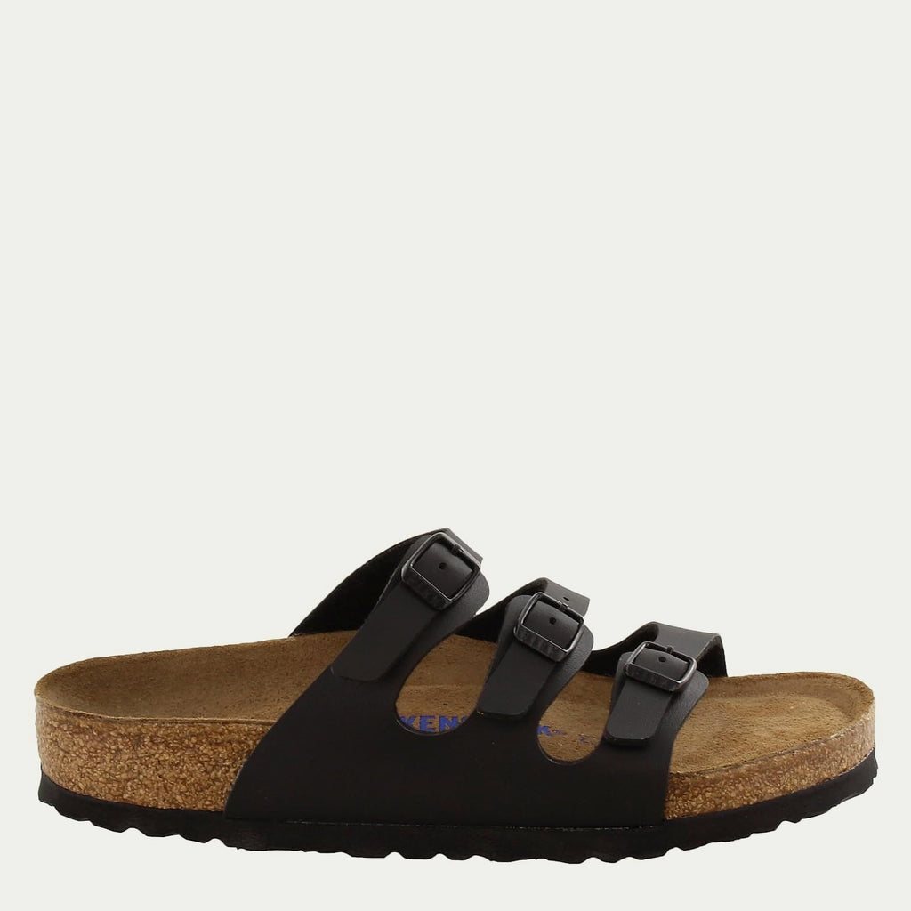 Birkenstock Florida Soft Footbed Sandal Black Women's Size 38