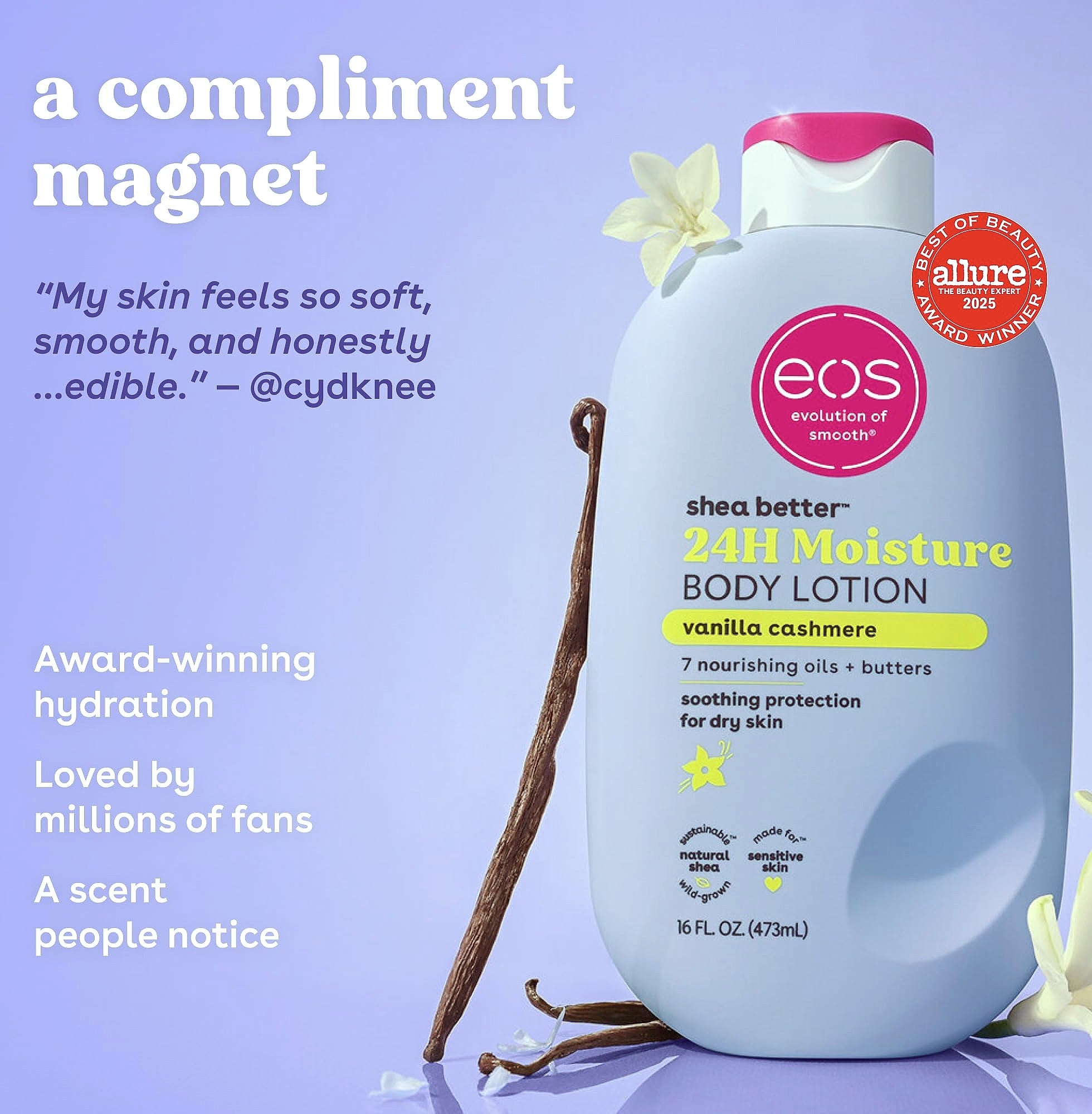 eos Shea Better Vanilla Cashmere Body Lotion, 16 fl oz