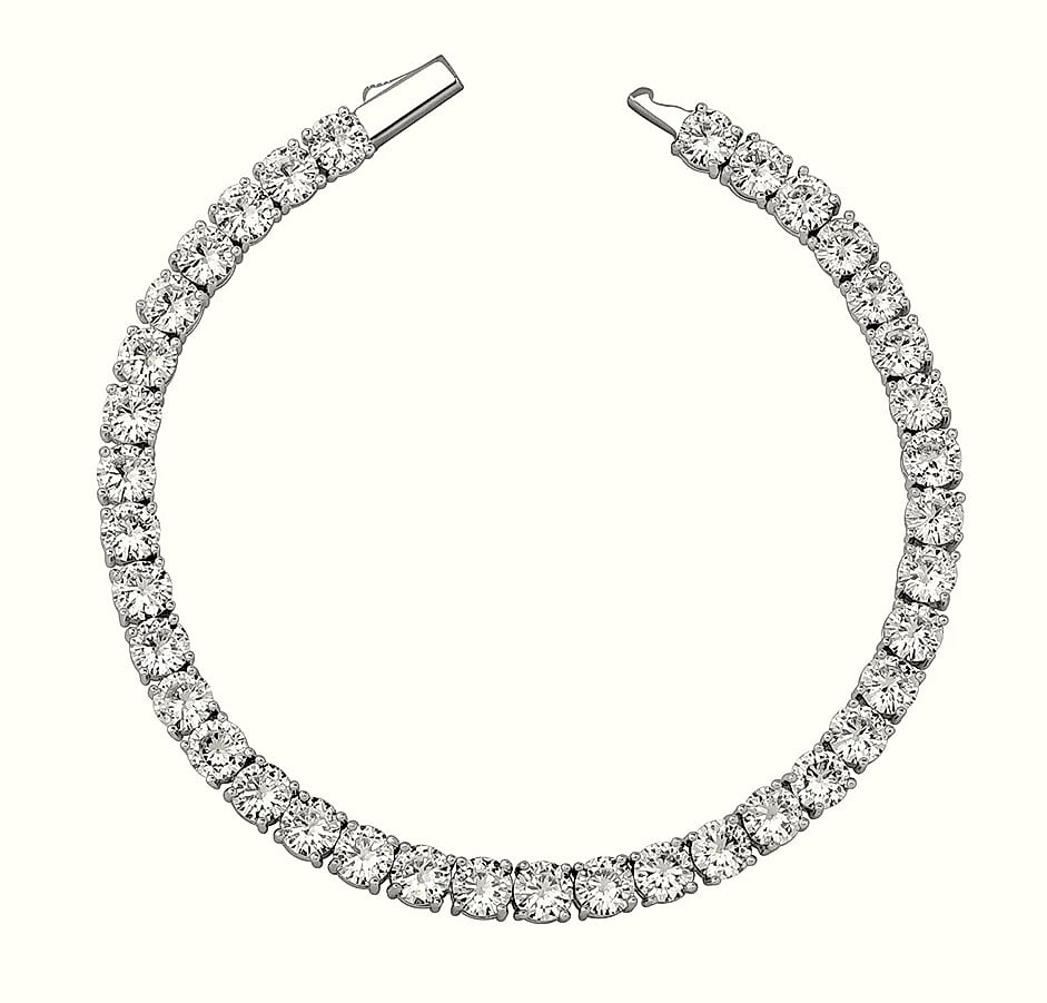 TOPGRILLZ 3-6MM Tennis Chain Bracelet Sterling Silver CZ