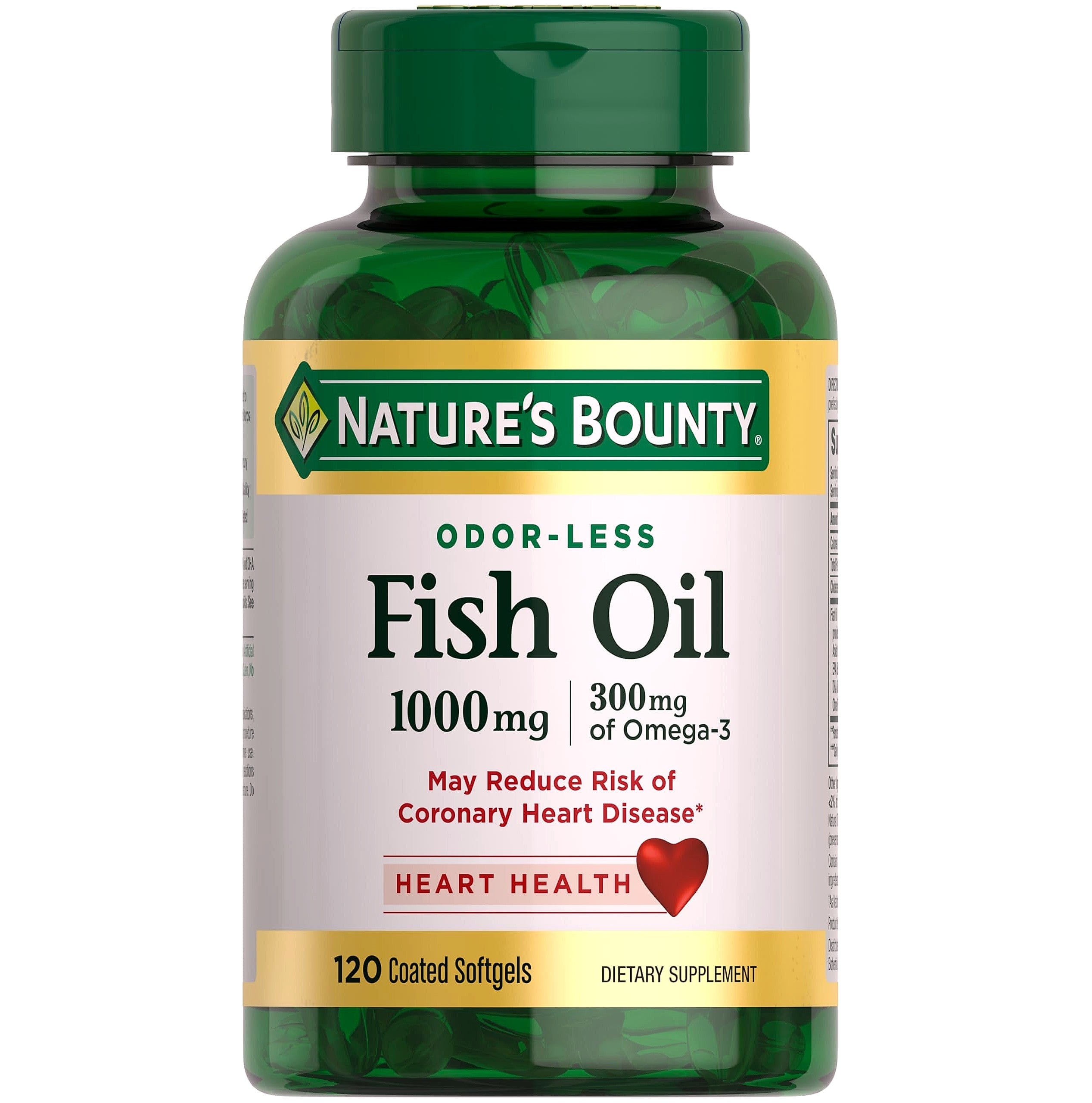 Nature's Bounty Fish Oil 1000mg Omega-3 Softgels, 145 Count