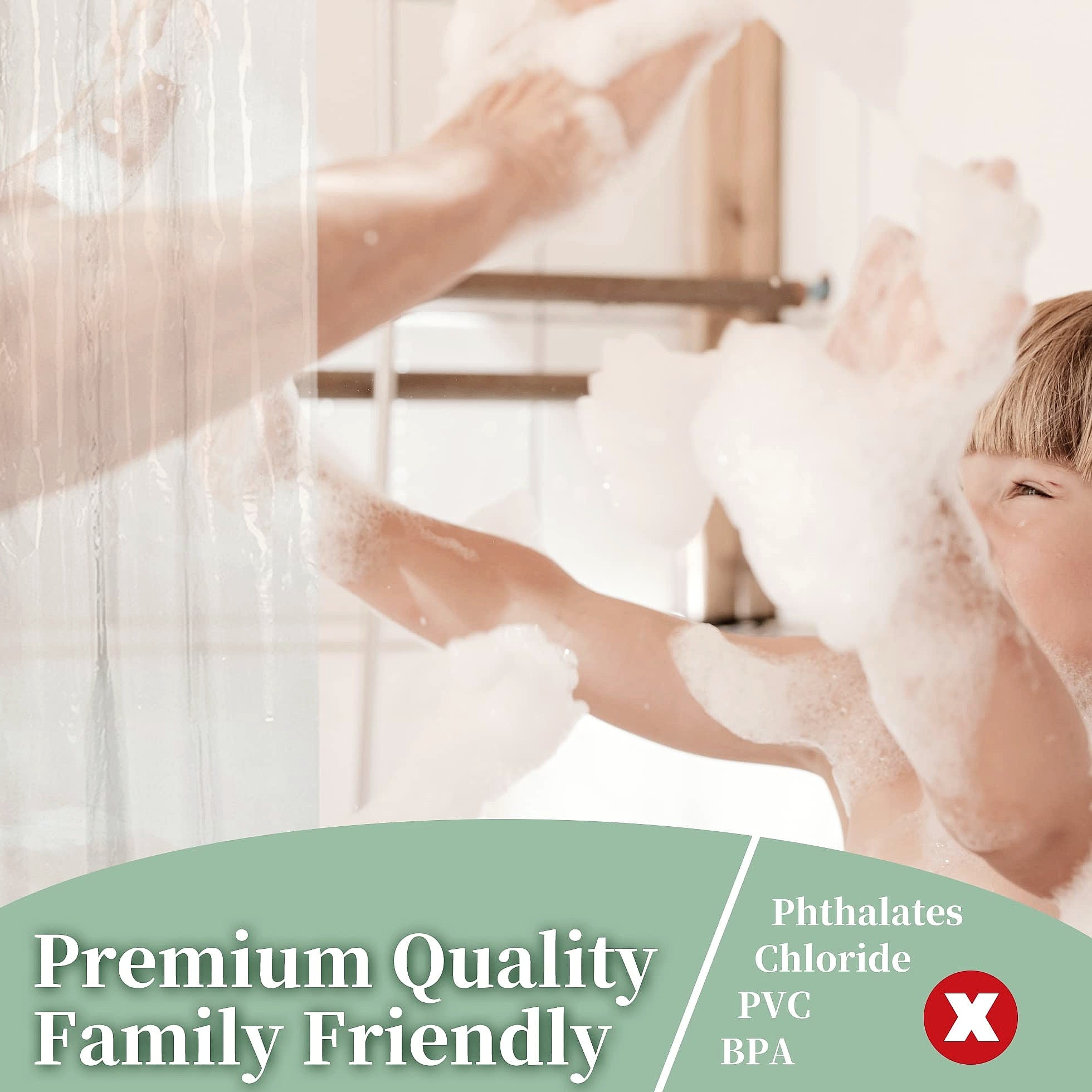 Barossa Design Clear Shower Liner 72 inch Standard Size