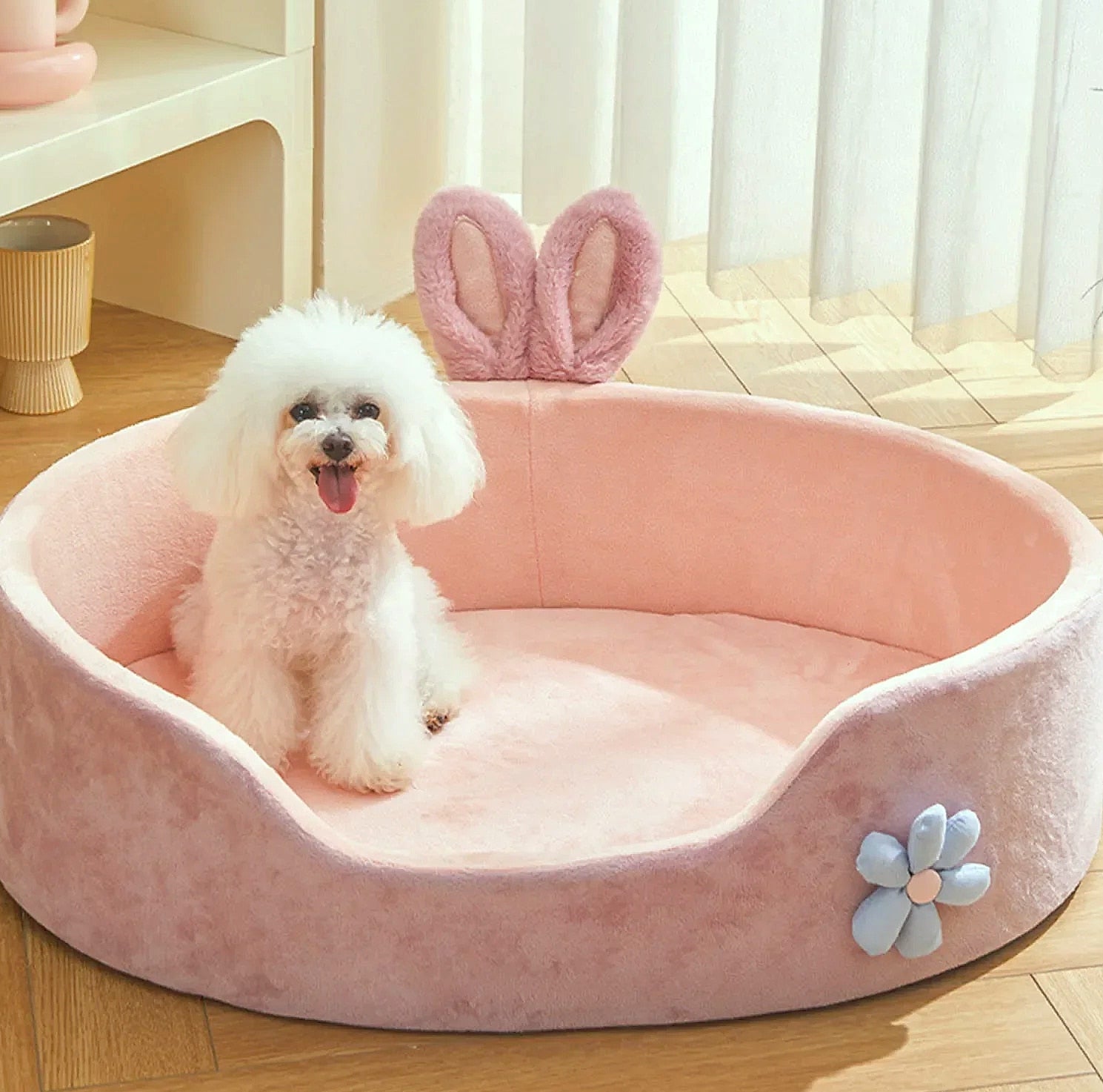 Soft Detachable Pet Bed for Dogs and Cats, Washable