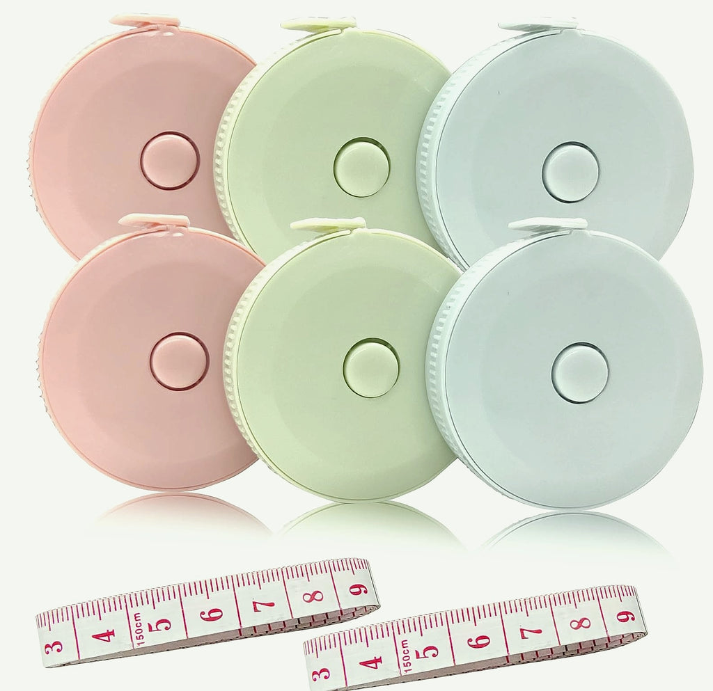 SmaringRobot Mini Retractable Tape Measure 3-Pack with Fabric Ruler